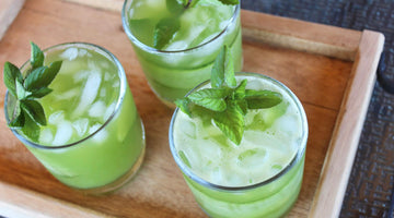 Minty Cucumber Limeade with Pineapple & Sage Shrub