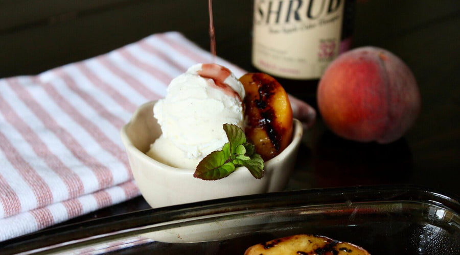 Peach, Ice Cream and Shrub Delight