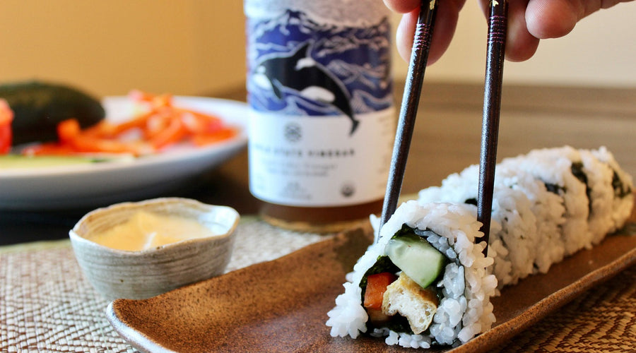 Apple State Sushi Rice and Sauce