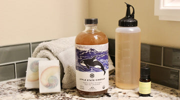 Apple State hair rinse with essential oils
