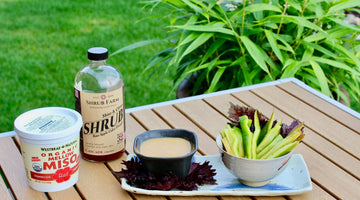 A Shrub Goddess Dressing Made with Shiso, Miso, and Love
