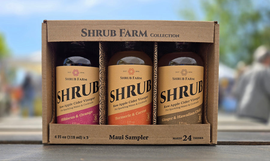 Maui Sampler 4oz (3 pack)-Shrub-Apple State Vinegar