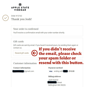 Apple State Vinegar E-gift card